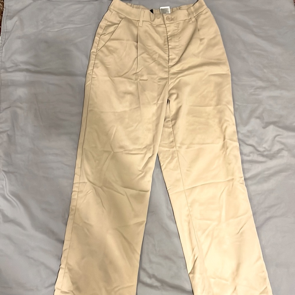 H&M High Waisted Pleated Wide Leg Pants Size M